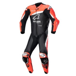 Alpinestar GP PLUS V4 LEATHER SUIT - 1PC Red Fluo Size 54