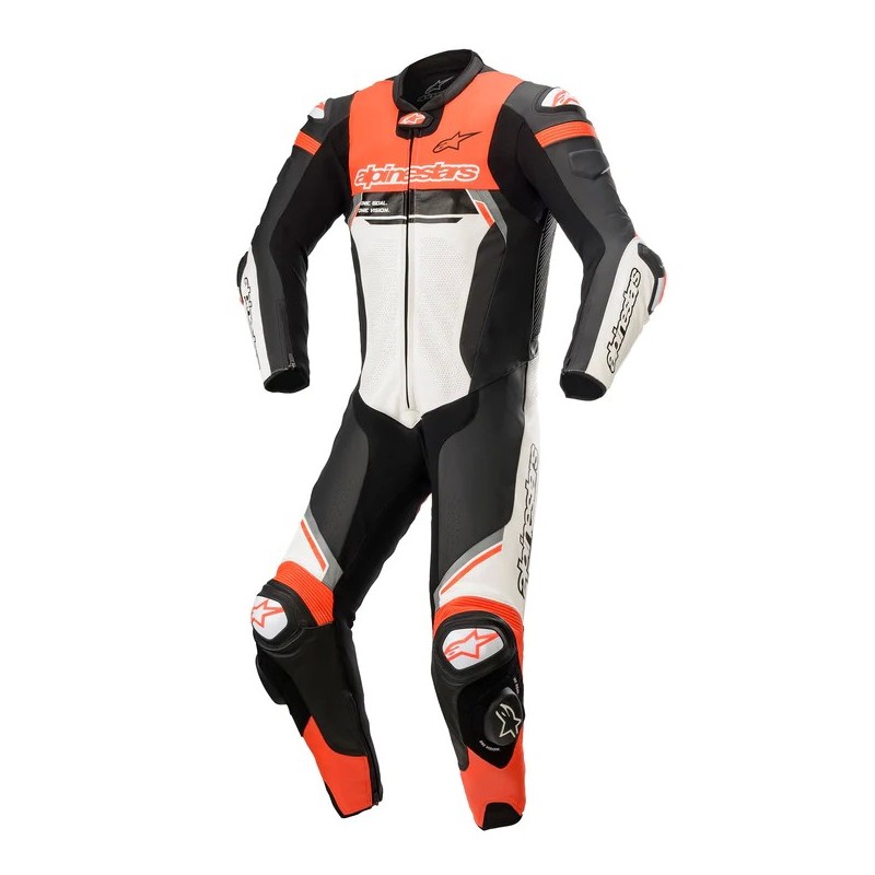 Alpinestar MISSILE V2 1-PIECE IGNITION LEATHER SUIT Red Fluo Size 52