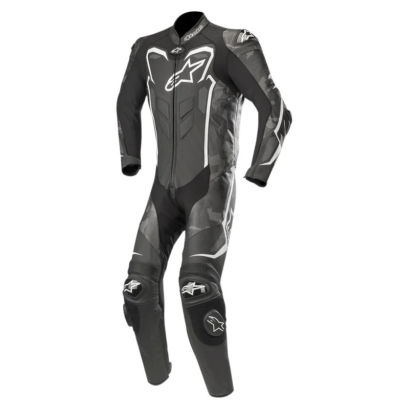 Alpinestar GP PLUS V2 CAMO 1-PIECE LEATHER SUIT All Black Size 54