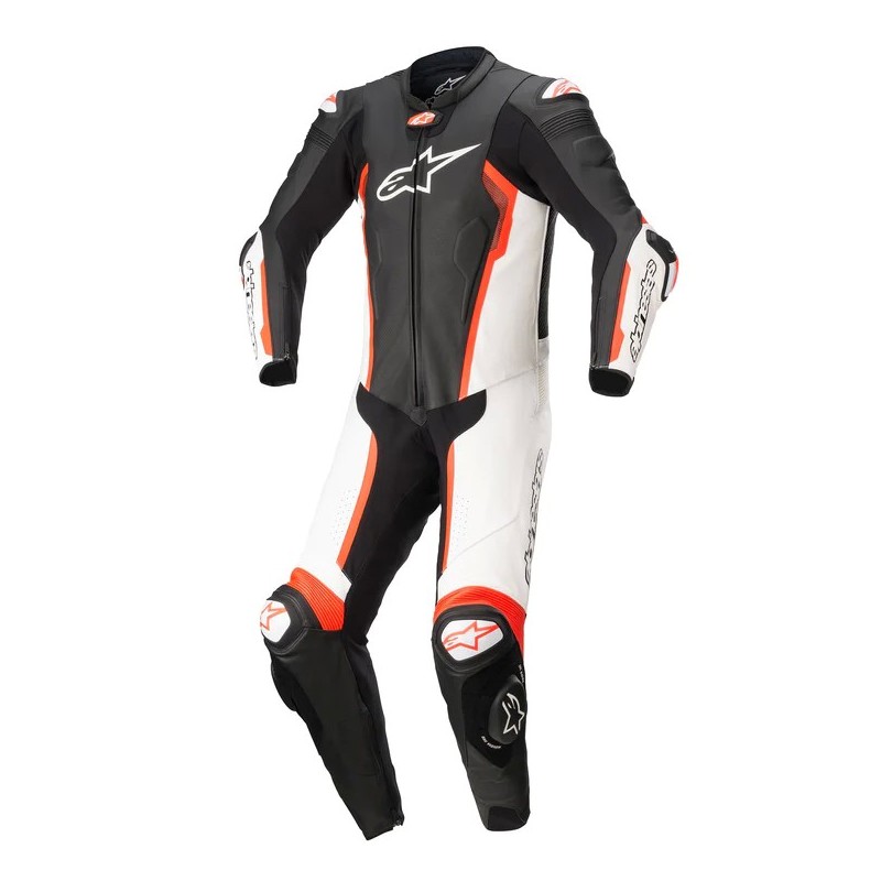 Alpinestar MISSILE V2 1-PIECE LEATHER SUIT Red Fluo Size 52