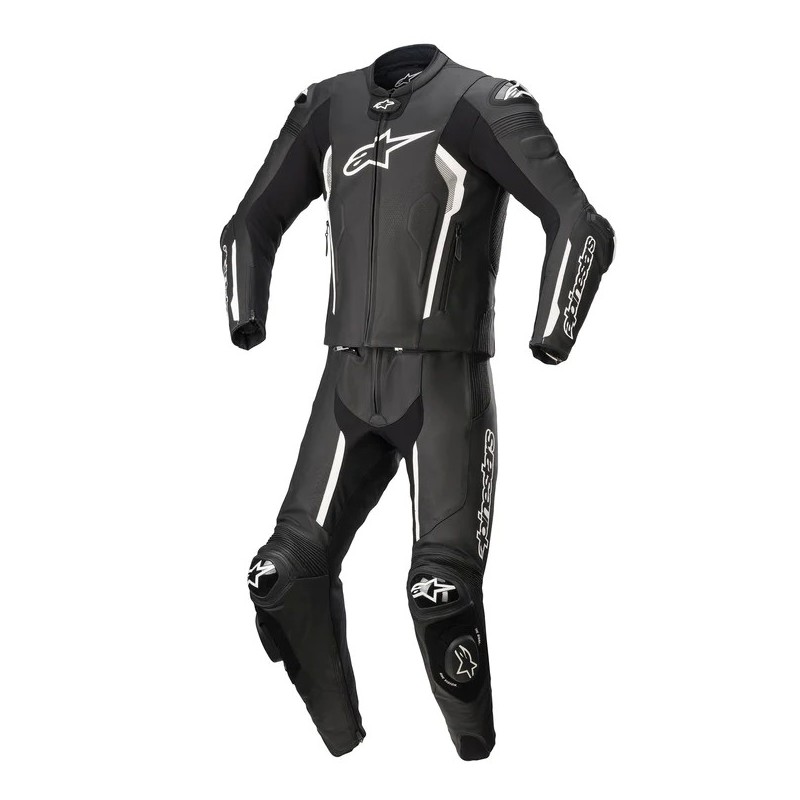 Alpinestar MISSILE V2 2-PIECE LEATHER SUIT Black White Size 48