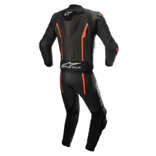 Alpinestar MISSILE V2 2-PIECE LEATHER SUIT Black Red Fluo Size 48