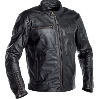 Regular leather jacket black Size 52