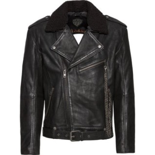 Smoked Liam leather jacket black Size XXL