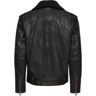 Smoked Liam leather jacket black Size XXL