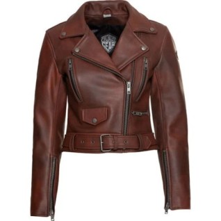 Bad Bonnie women's leather jacket red Size S-XL