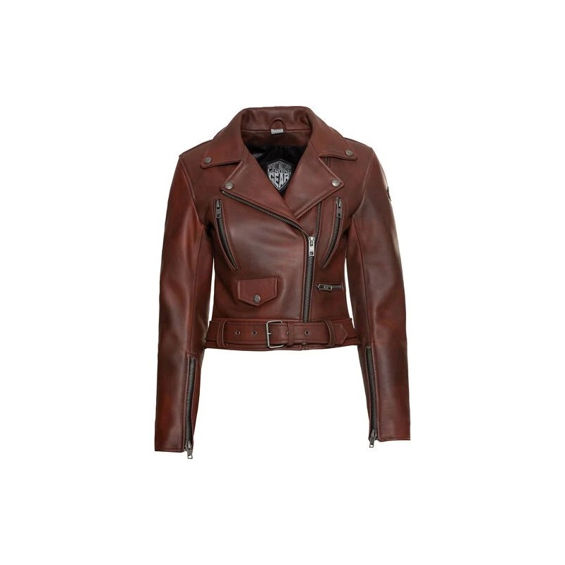 Bad Bonnie women's leather jacket red Size S-XL