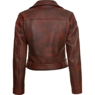 Bad Bonnie women's leather jacket red Size S-XL