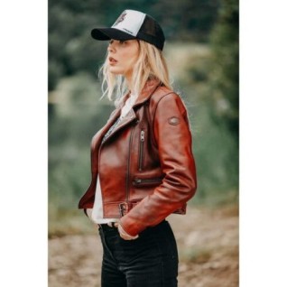 Bad Bonnie women's leather jacket red Size S-XL