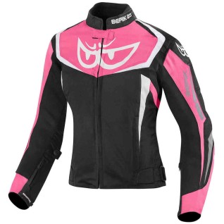 Berik Bad Eye Waterproof Ladies Motorcycle Textile Jacket Pink Size 38