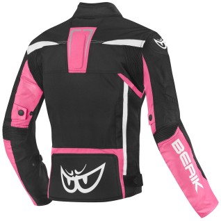 Berik Bad Eye Waterproof Ladies Motorcycle Textile Jacket Pink Size 38