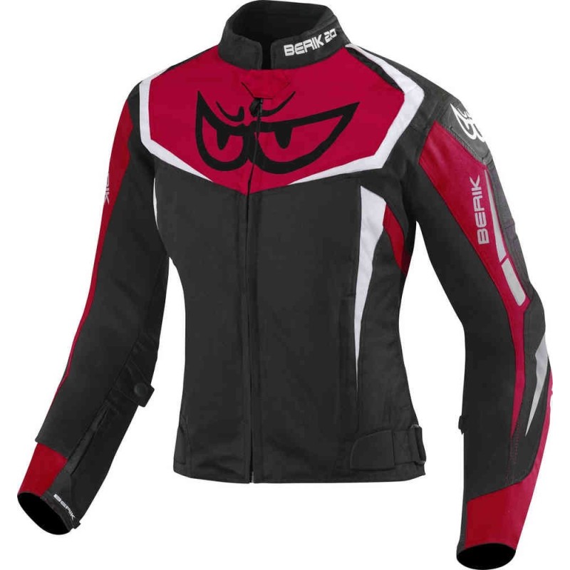 Berik Bad Eye Waterproof Ladies Motorcycle Textile Jacket Red Size 44