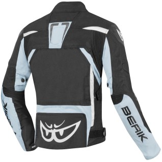 Berik Bad Eye Waterproof Ladies Motorcycle Textile Jacket Light Blue Size 38