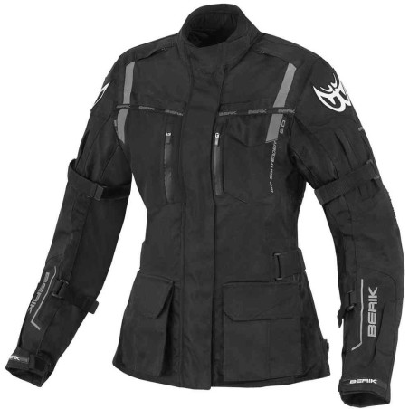 Berik Torino Waterproof Ladies Motorcycle Textile Jacket Black Size 38