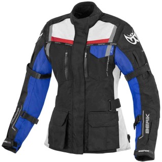 Berik Torino Waterproof Ladies Motorcycle Textile Jacket Blue Size 48