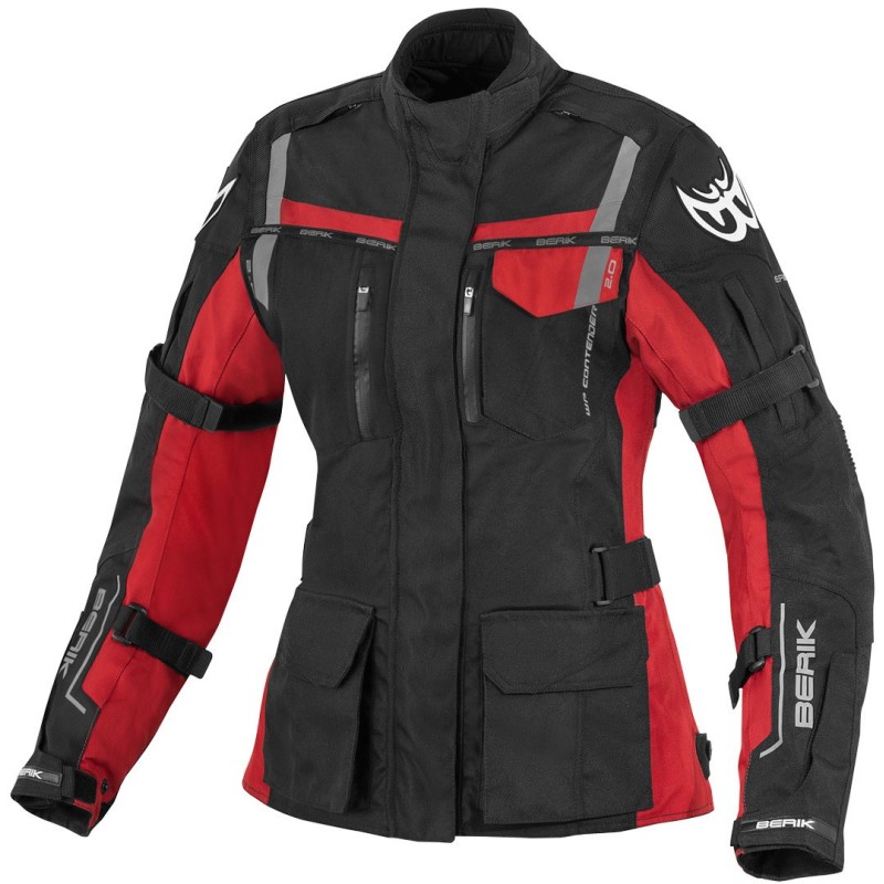 Berik Torino Waterproof Ladies Motorcycle Textile Jacket Red Size 46