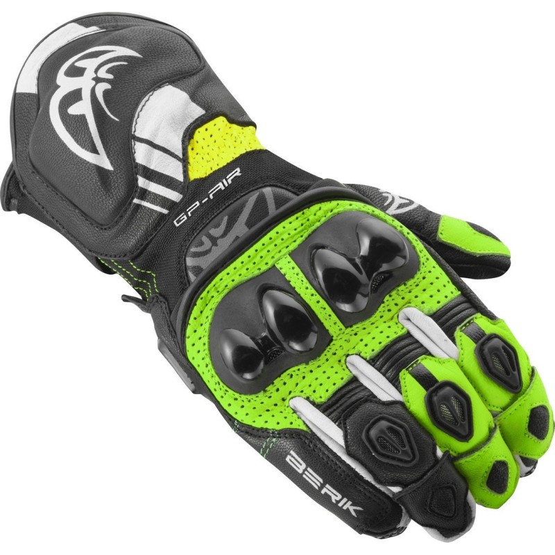 Berik Spa Evo Motorcycle Gloves Black Green XS-3XL