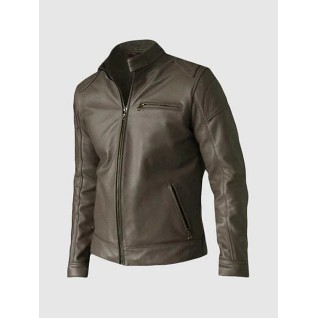 Elegant Unique Brown Leather Jacket In Stock XS-4XL