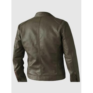 Elegant Unique Brown Leather Jacket In Stock XS-4XL