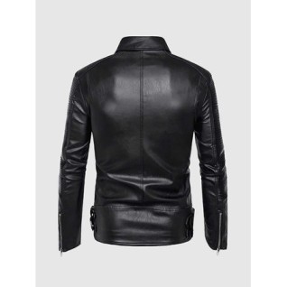 Retro Leather Motorcycle Jacket In Stock XS-4XL