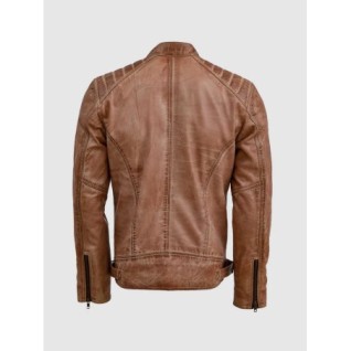 Distressed Leather Waxed Jacket In Stock XS-4XL