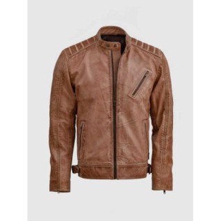 Distressed Leather Waxed Jacket In Stock XS-4XL