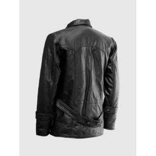 Black Reefer Leather Jacket In Stock XS-4XL