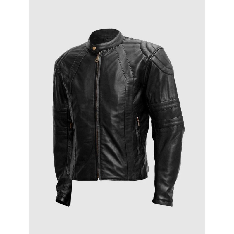 Soft Black Sheep Leather Jacket In Stock XS-4XL