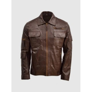 Brown Sheep Leather Jacket In Stock XS-4XL