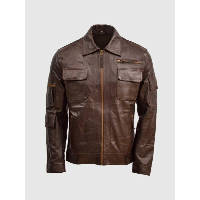 Brown Sheep Leather Jacket In Stock XS-4XL