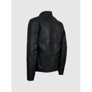 Black Leather Racer Jacket In Stock XS-4XL