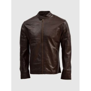 Brown Sheep Leather Biker Jacket In Stock XS-4XL