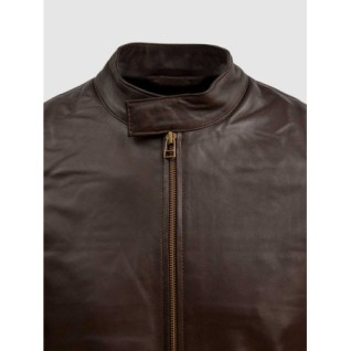 Brown Sheep Leather Biker Jacket In Stock XS-4XL