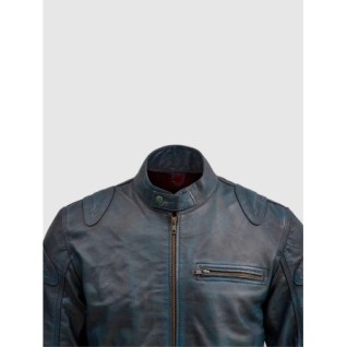 Blue Waxed Jacket With Red Shade In Stock XS-4XL