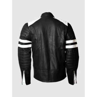 Black White Leather Jacket In Stock XS-4XL