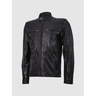 Summer Jacket - Cafe Racer Jacket In Black In Stock XS-4XL