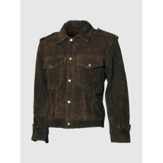 Brown Leather Suede Jacket In Stock XS-4XL