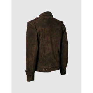 Brown Leather Suede Jacket In Stock XS-4XL