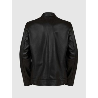 4 Pocket Black Leather Jacket In Stock XS-4XL