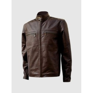 Vintage Brown Leather Jacket In Stock XS-4XL