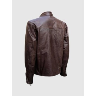 Vintage Brown Leather Jacket In Stock XS-4XL