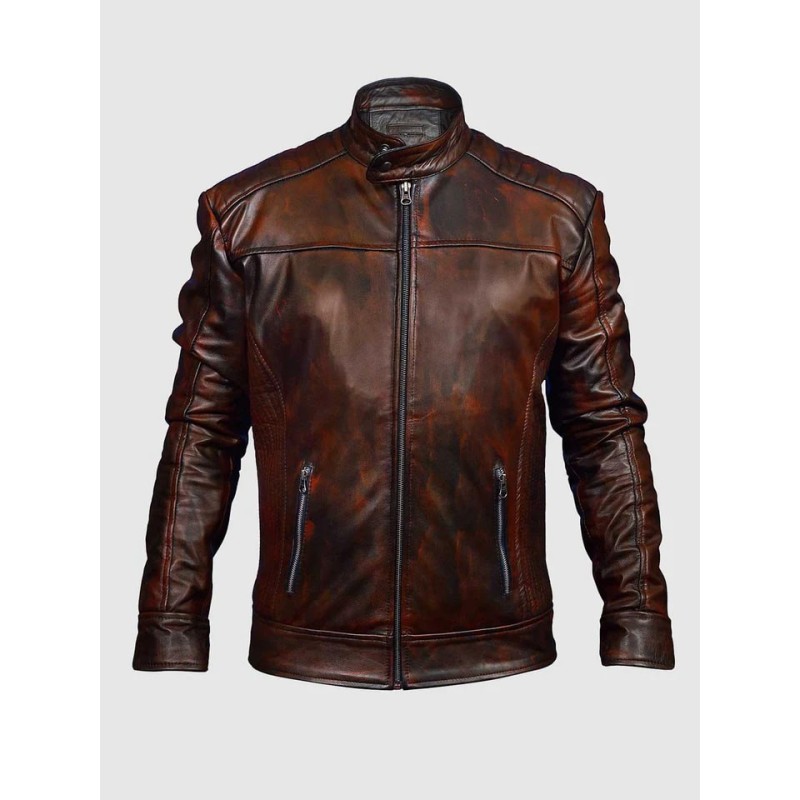 Vintage Leather Waxed Jacket For Men In Stock XS-4XL