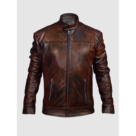 Vintage Leather Waxed Jacket For Men In Stock XS-4XL