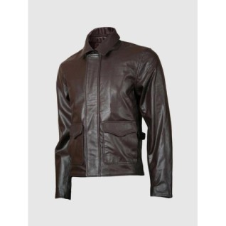 Brown Leather Biker Jacket In Stock XS-4XL