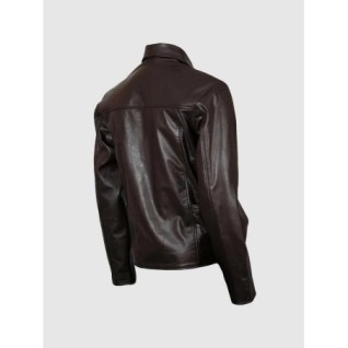 Brown Leather Biker Jacket In Stock XS-4XL