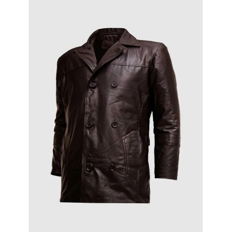 Brown Leather Blazer Jacket In Stock XS-4XL