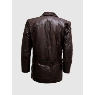 Brown Leather Blazer Jacket In Stock XS-4XL