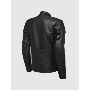 Black Leather Soldier Jacket In Stock XS-4XL