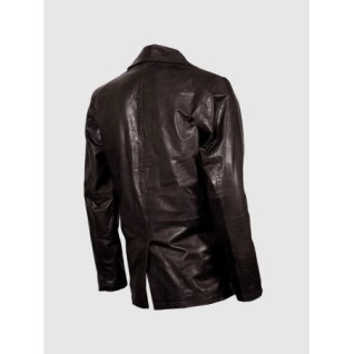 Men's Beautiful Brown Leather Blazer In Stock XS-4XL