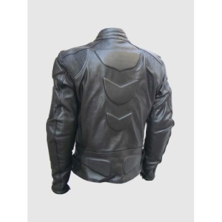 Protective Men’s Black Leather Motorcycle Jacket In Stock XS-4XL